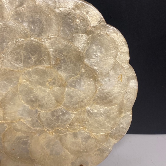 Hallie St Mary Inc Capiz Shell Charger Plates Placemat Set of Three - Picture 5 of 17